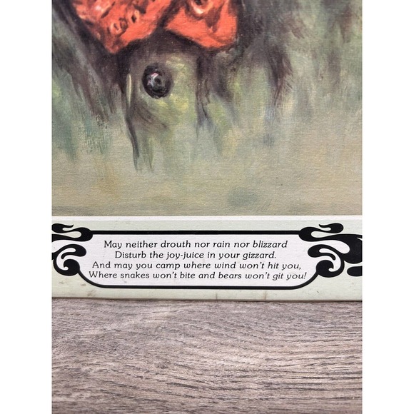 Bill Hampton Gritty Cowboy Print "May Neither Drought Nor Rain" 1974 - 16X20 NEW - Picture 5 of 6